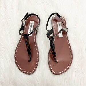 Steve Madden Leopard Print Thong Sandals